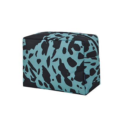 !!!Neon Cow Turquoise NGIL Large Cosmetic Travel Pouch