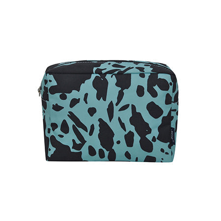 !!!Neon Cow Turquoise NGIL Large Cosmetic Travel Pouch