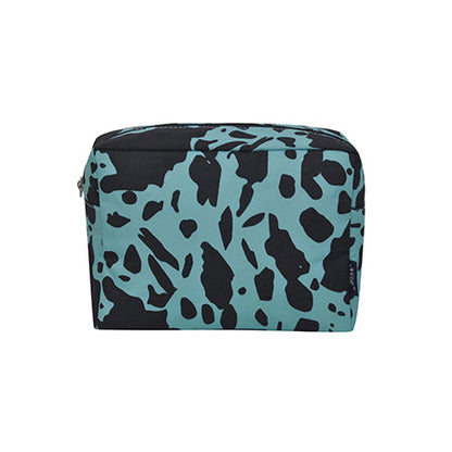 !!!Neon Cow Turquoise NGIL Large Cosmetic Travel Pouch