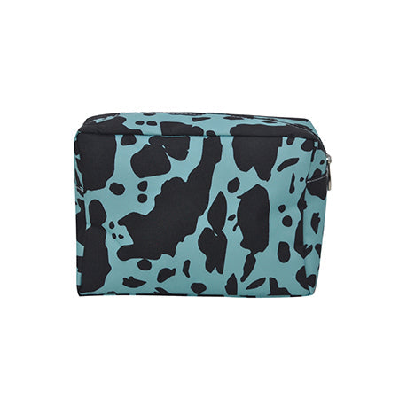 !!!Neon Cow Turquoise NGIL Large Cosmetic Travel Pouch