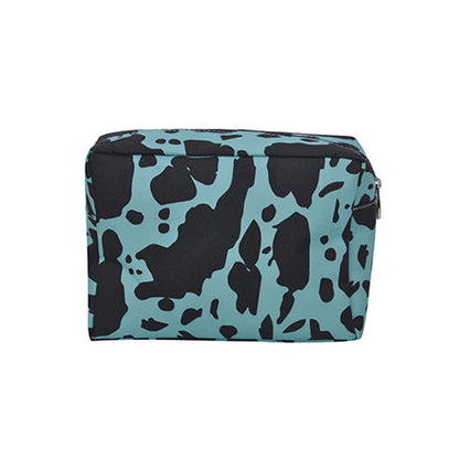 !!!Neon Cow Turquoise NGIL Large Cosmetic Travel Pouch