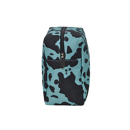 !!!Neon Cow Turquoise NGIL Large Cosmetic Travel Pouch