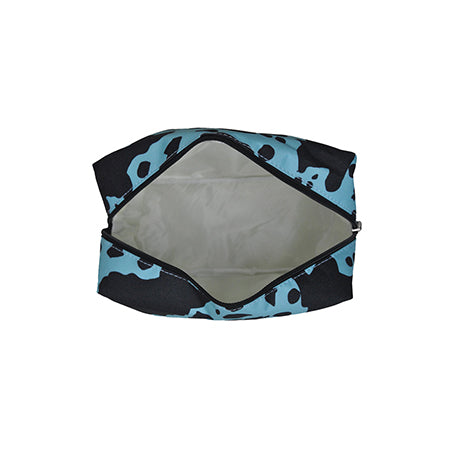 !!!Neon Cow Turquoise NGIL Large Cosmetic Travel Pouch