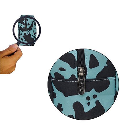 !!!Neon Cow Turquoise NGIL Large Cosmetic Travel Pouch