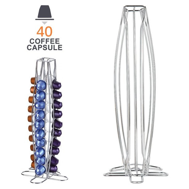 Nespresso Coffee Capsule Stand - Non Rotating 40 Pod Holder.