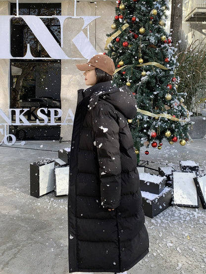 New Long Down Jacket Female Ultralong Overknee Thickened White Duck Down Coat