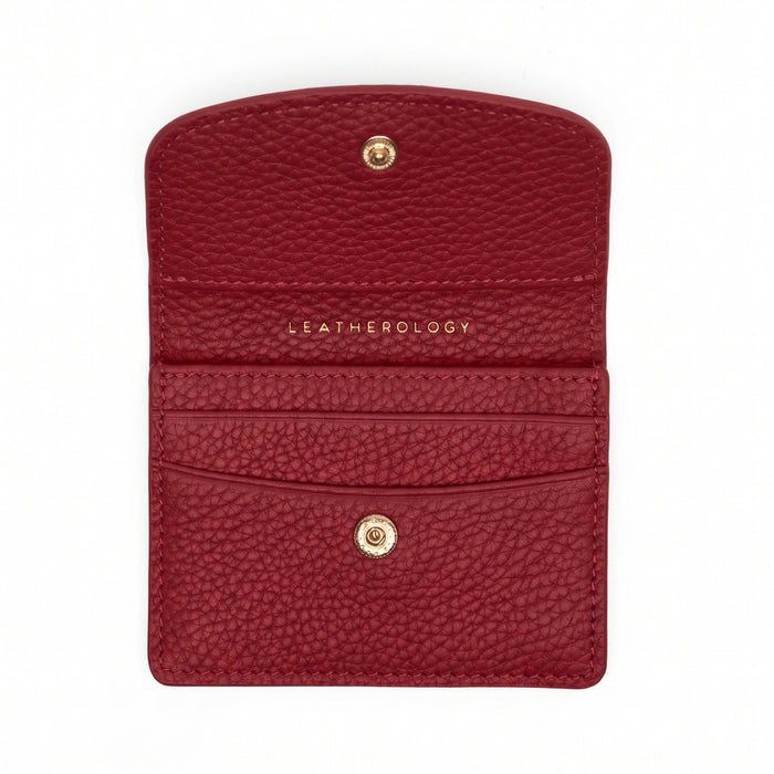 Nina Slim Card Case Garnet Red