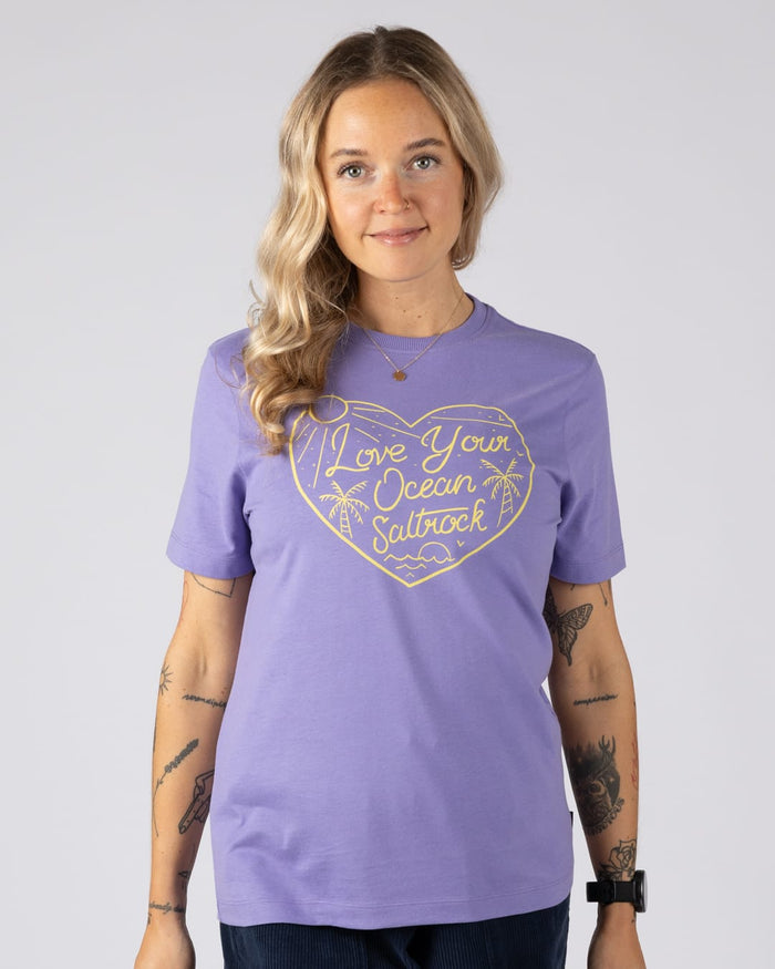 Ocean Lover Womens Short Sleeve T-Shirt in Purple
