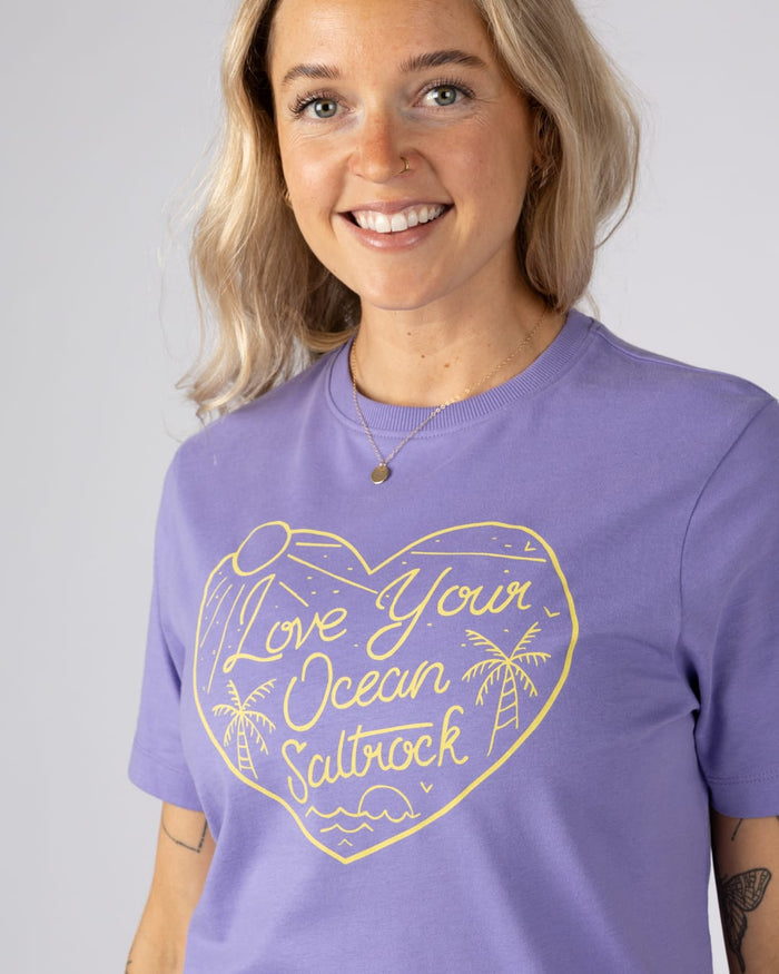 Ocean Lover Womens Short Sleeve T-Shirt in Purple