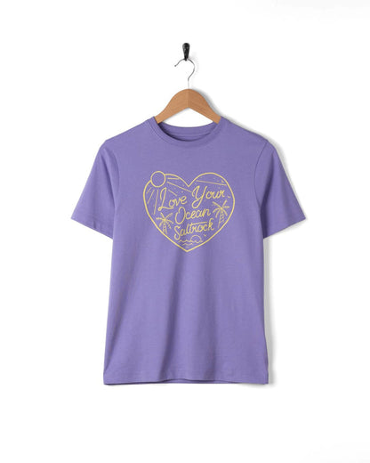 Ocean Lover Womens Short Sleeve T-Shirt in Purple