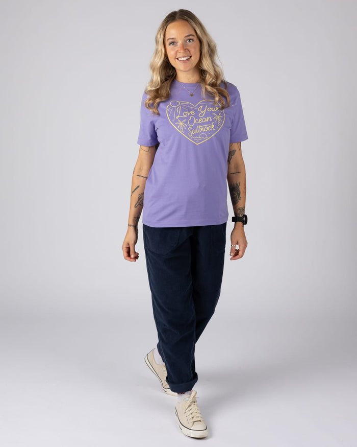 Ocean Lover Womens Short Sleeve T-Shirt in Purple