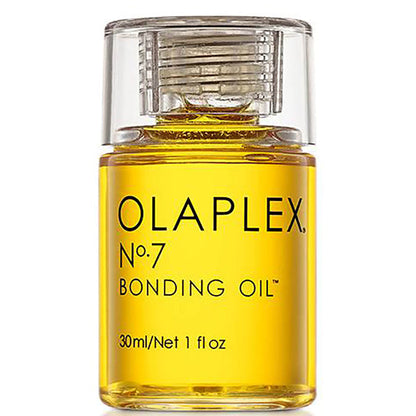 Olaplex No.7 Bonding Oil 30ml for hair, lightweight treatment to add shine, smoothness, and strengthen damaged hair.