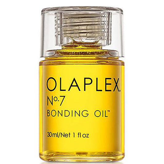 Olaplex No.7 Bonding Oil 30ml for hair, lightweight treatment to add shine, smoothness, and strengthen damaged hair.