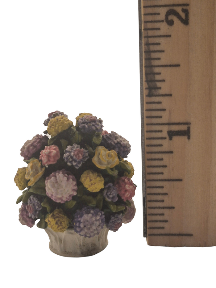 Olszewski Goebel Painted Metal Hydrangea Plant in Pot