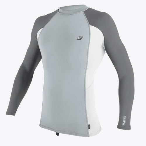 Oneill Premium Skins LS Rashguard - Cool Grey White Smoke 4170b Rashguard Sun Protection