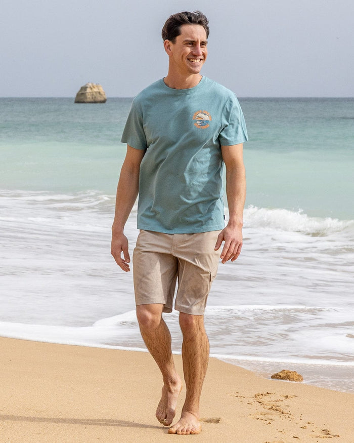 Open Finals Mens Short Sleeve T-Shirt in Blue