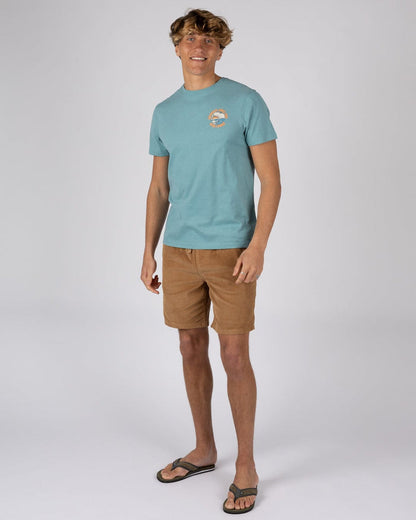 Open Finals Mens Short Sleeve T-Shirt in Blue