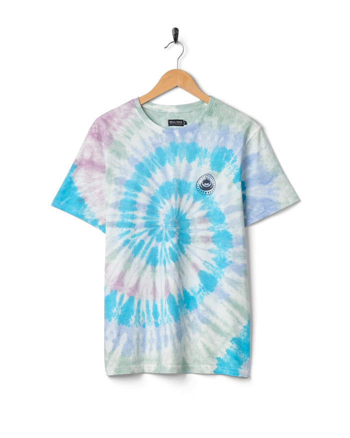 Origin Flame Mens Tie Dye Short Sleeve T-Shirt in Cream