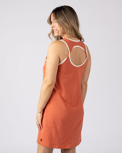 Otis Womens Mini Dress in Light Orange