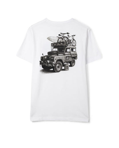 Overlander Mens Short Sleeve T-Shirt In White