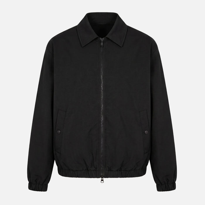 Padded Nylon Flight Jacket | Black