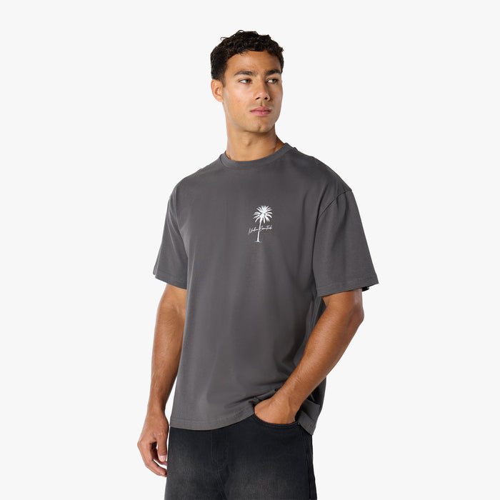 Palm Tree Modern Essential T-Shirt  | Charcoal