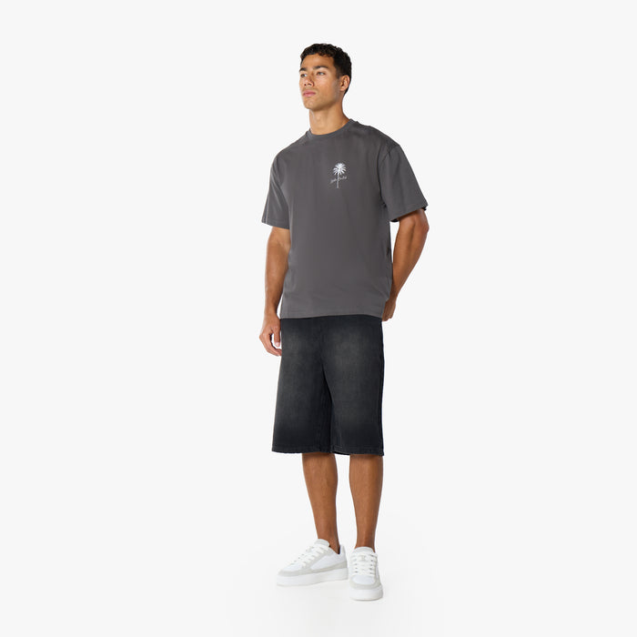 Palm Tree Modern Essential T-Shirt  | Charcoal