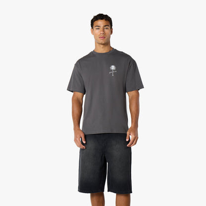 Palm Tree Modern Essential T-Shirt  | Charcoal