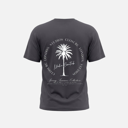 Palm Tree Modern Essential T-Shirt  | Charcoal