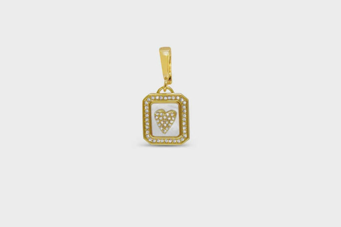 Pearl Heart Bar Clip-on Charm