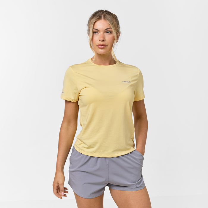 Women's  Yellow Grey Performance Twinset  Closure London  Front View