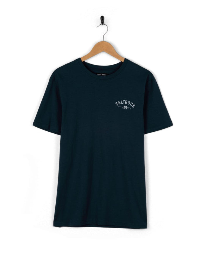Perranporth Mens Location T-Shirt in Blue