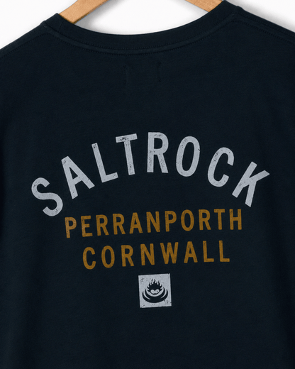 Perranporth Mens Location T-Shirt in Blue