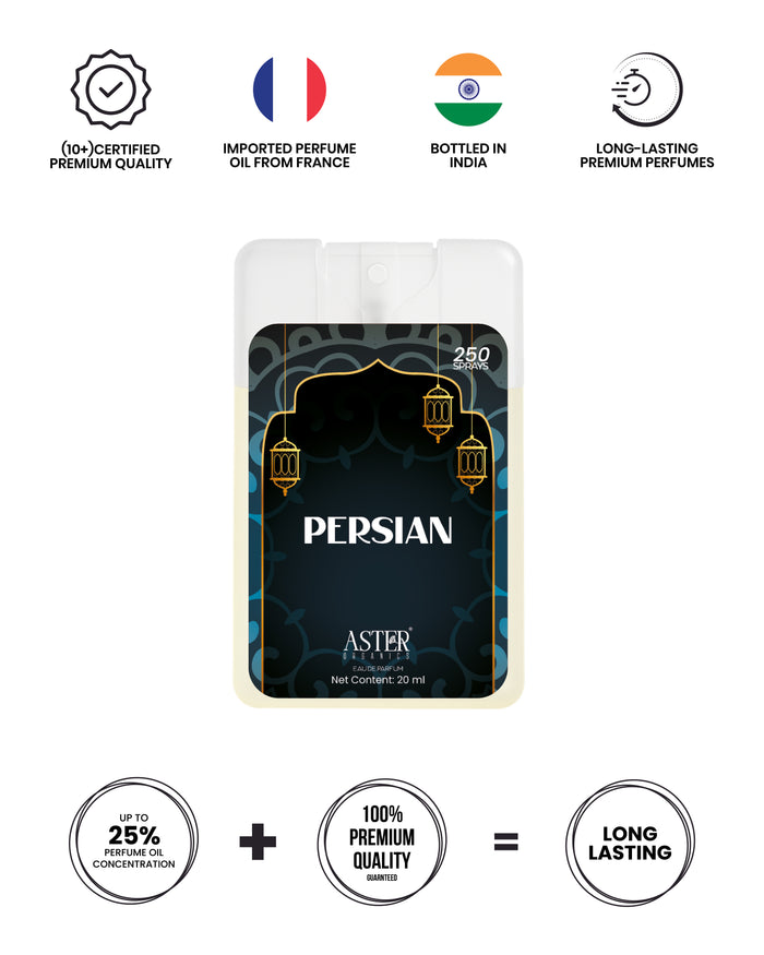 Pocket-sized Persian perfume bottle, 20ml, unisex