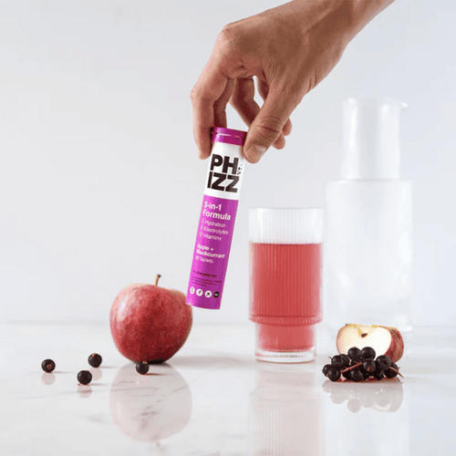 PHIZZ 3-in-1 Hydration Effervescent Tablets Apple & Blackcurrant 20's
