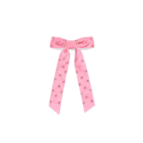 Pink Velvet Bow Clip Shiraleah