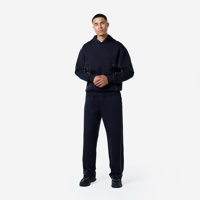 Piping Detail Interlock Jogger | Black