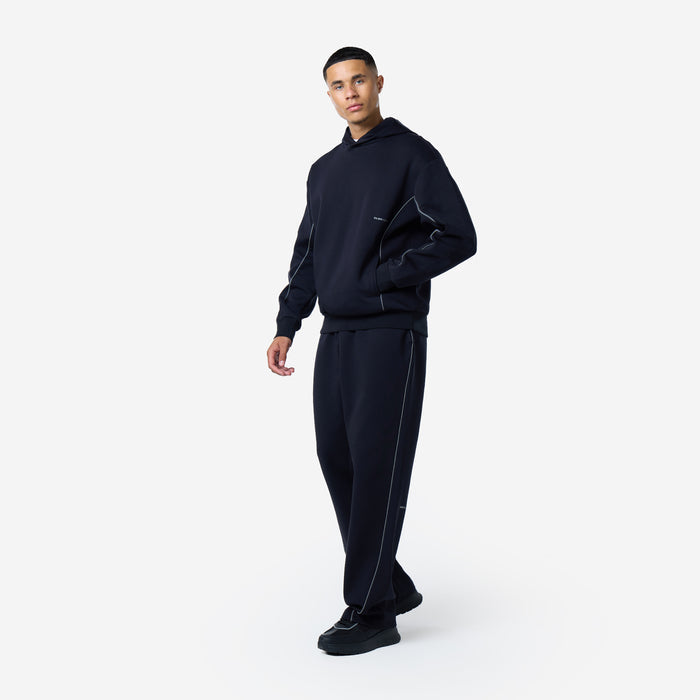 Piping Detail Interlock Jogger | Black