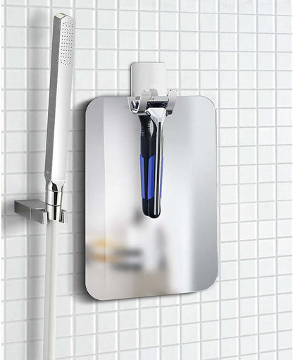 Plastic Shower Mirror with Self-Adhesive Hook - SMEDBO