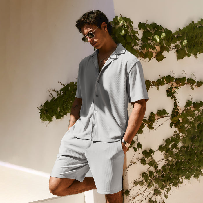 Pleated Shirt | Frost Grey
