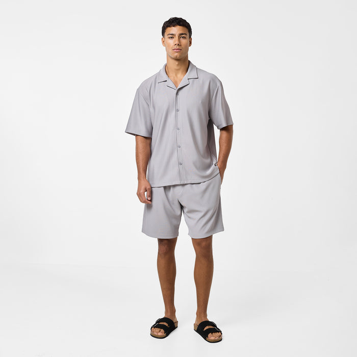 Pleated Shirt | Frost Grey