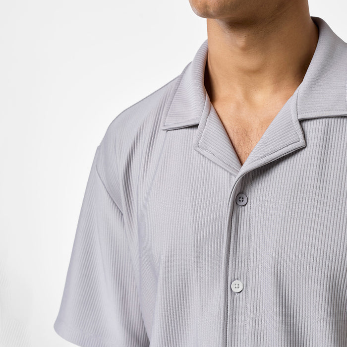 Pleated Shirt | Frost Grey