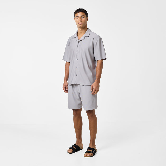 Pleated Shirt | Frost Grey