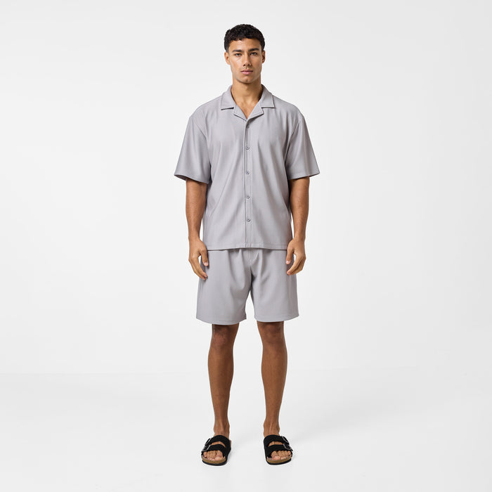 Pleated Shirt | Frost Grey