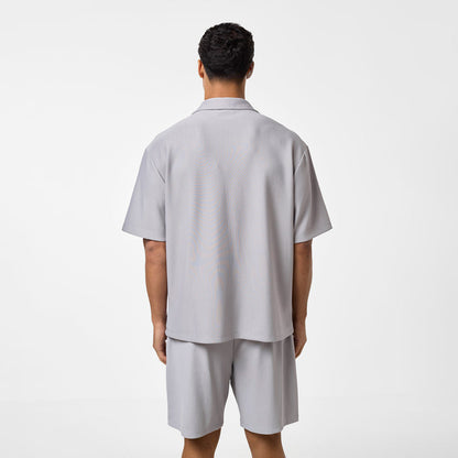 Pleated Twinset | Frost Grey