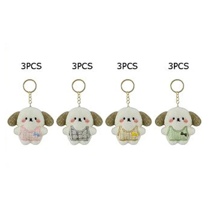 Plush Puppy Charm Keychain – Soft Dog Bag Accessory (KC-73454M)