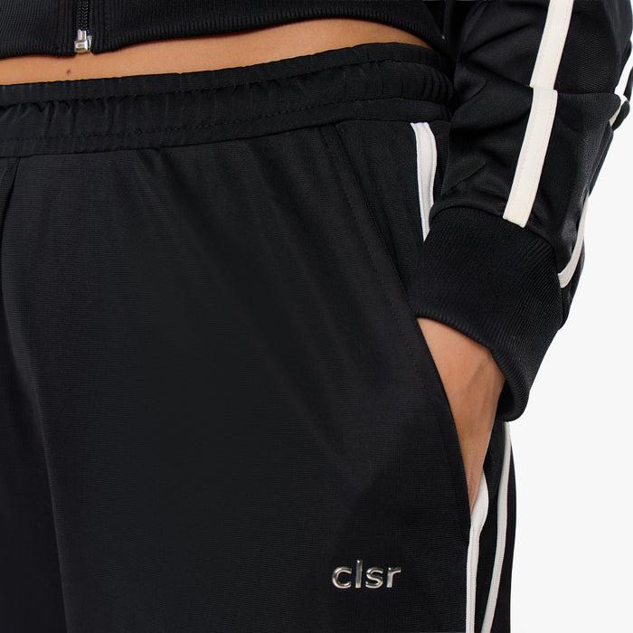 Poly Varsity Funnel Neck Tracksuit | Black