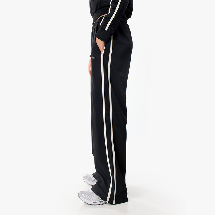 Poly Varsity Funnel Neck Tracksuit | Black
