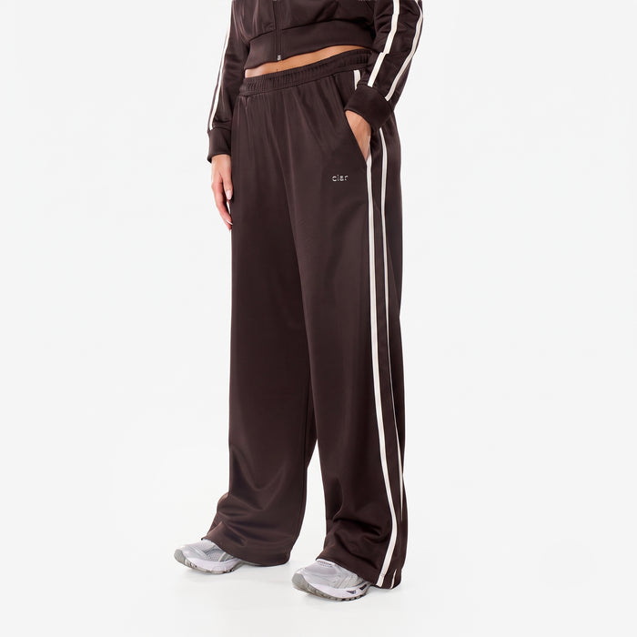 Poly Varsity Funnel Neck Tracksuit | Espresso