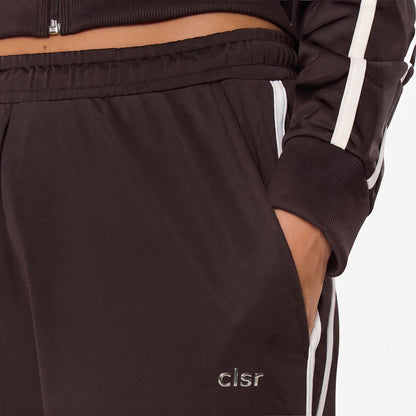 Poly Varsity Funnel Neck Tracksuit | Espresso